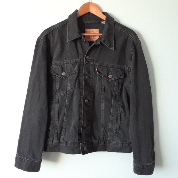 NWOT Levi's Black Denim Jacket XL - Picture 1 of 10